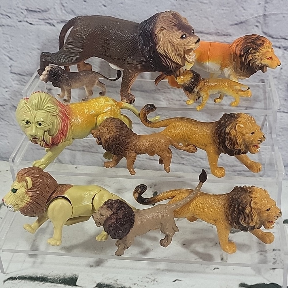 Animal Figures Lion Lot Of 10‎ Assorted Sizes Some Vintage King Of The Jungle